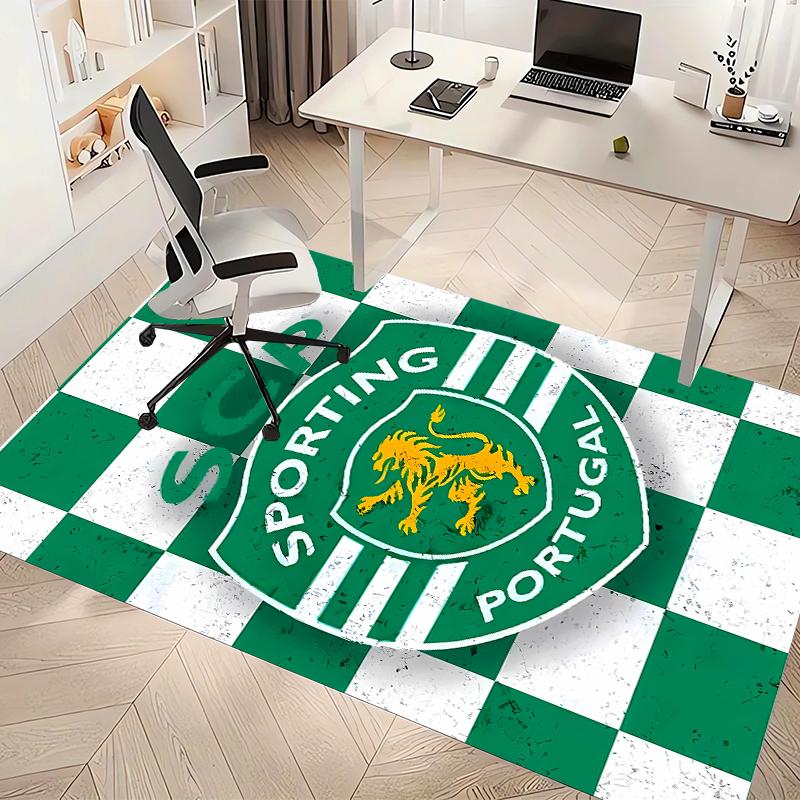 Sporting CP Logo Printed Absorbent Washable Carpet, Non-Slip Bathroom Mats, Kitchen Rugs, Yoga Mat,Living Room Entrance, Camping Picnic Rugs