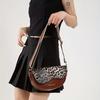 [Leopard Crossbody Bag] Stylish Women's Crossbody Bag - Synthetic Faux Leather, Solid Color Leopard Print Flap, Magnetic Closure