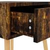 Vidaxl Nightstand, Smoked Oak, 40X40X56 Cm