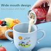 Dětské hrnečky na pití Ekologická pšeničná sláma Roztomilý dětský krmicí hrneček s dvojitým uchem víčkem a brčkem Tréninkový hrneček pro kojence