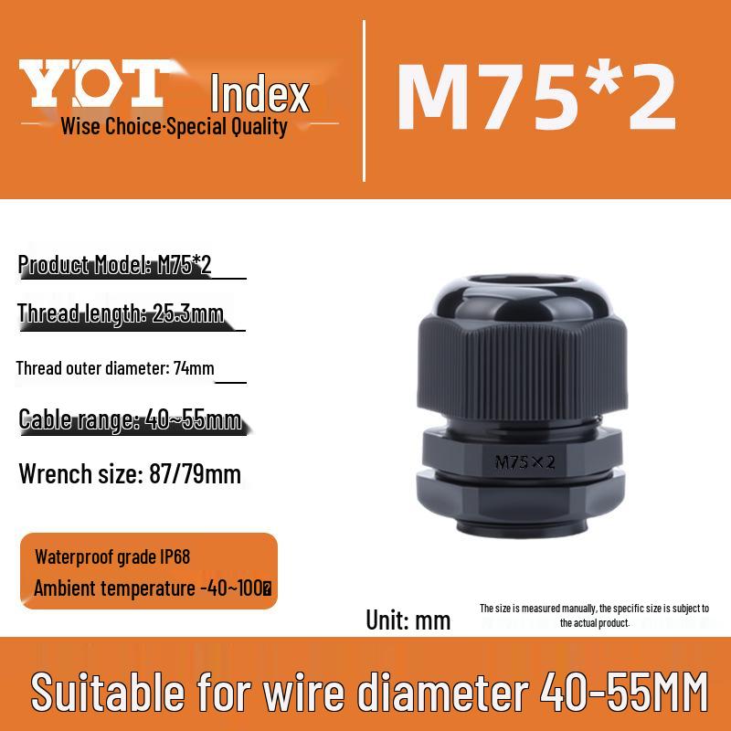 Waterproof Nylon Cable Connector M20*1.5 Plastic Sealing Gland Industrial Accessory