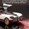 1:24 Huayra Revuelto Spray Model Toy Sports Cars Alloy Diecast Pull Back Shock Absorption Sound Light Simulation Mini Supercars