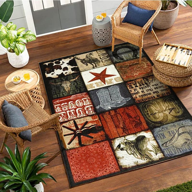 

Винтажный ковер в американском деревенском стиле для дома, декор пола спальни, коврик большого размера, нескользящий, для зоны кофейного столика, мягкий ковер, коврик для ванной 40x60cm