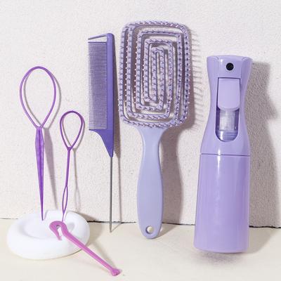 6pcs Hair Styling Tool Set,spray Bottle,comb,side Brush,hair Brush,hair Braider and Hair Tail tool,Special for Real Hair Wigs