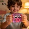 TPR Clear Cube Toy Cartoon Expression Stress Toy, Anxiety Relief Sausage Lip Squeeze Sensory for Relaxation