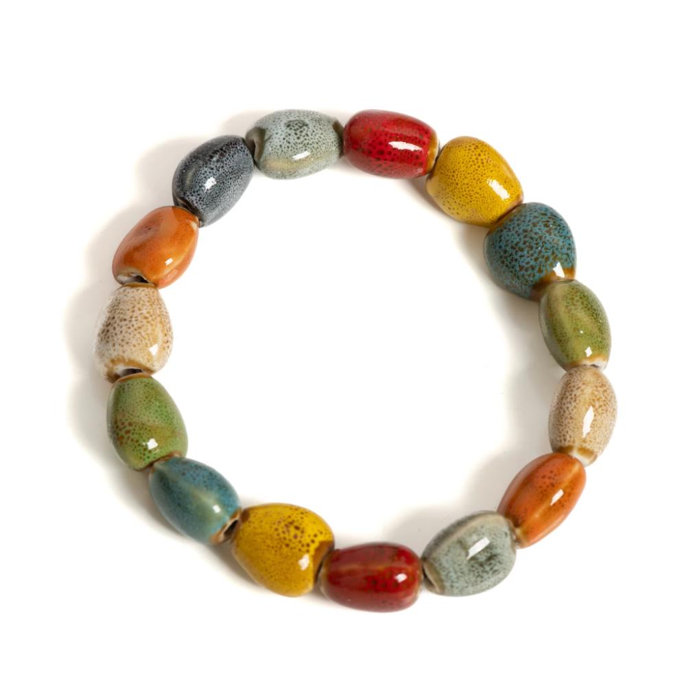 Adjustable Ceramic Bracelet Ethnic Handmade Boho Bracelet Star Claw Bead Bracelet Natural Ethnic Jewelry For Daily Wear Gift For