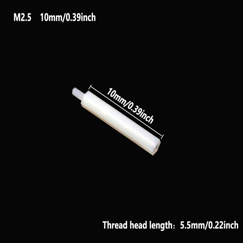 25Pcs White Nylon Single Head Fastener Durables Multi-Purpose Hardware Accessories