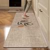 Kitchen Floor Mat Waterproof and Non-slip PVC Leather Carpet Household Wipeable Stain-resistant Rug Minimalist Style Kitchen Mat