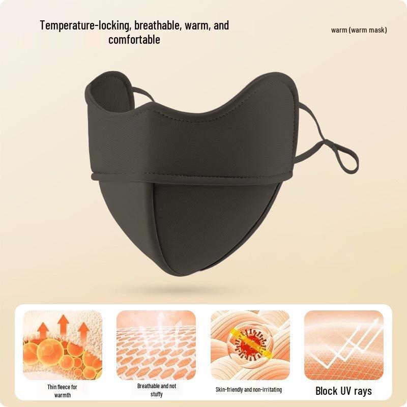 

Unisex Autumn/Winter Fishbone Mask: Warm, Windproof, Dustproof, Breathable, and Adjustable for Cycling.