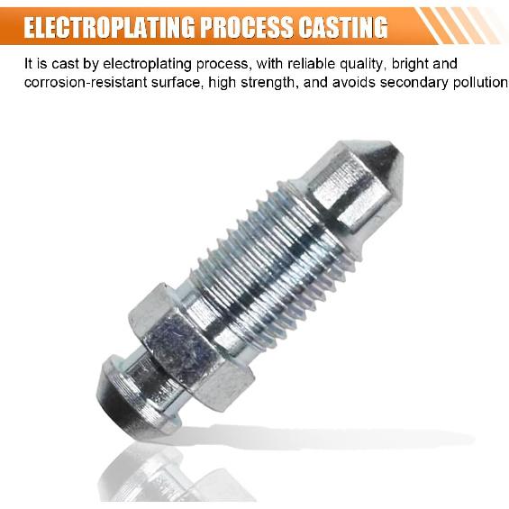 36PCS Brake Bleeder Screw Assortment Kit, SAE & Metric Cylinder Bleeder Valve Screw Kit, Vehicle Brake Caliper Accessories Replace H9406-6, H9402-6,