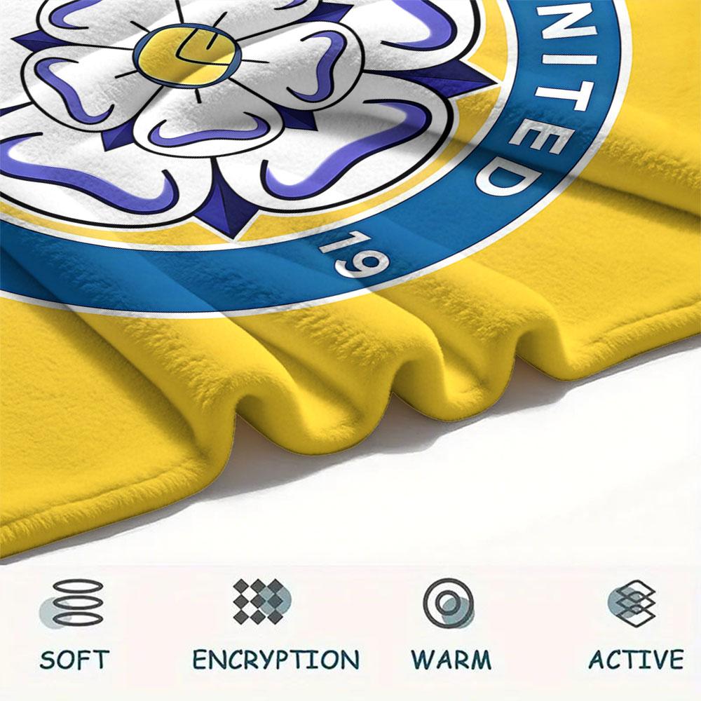 1PC Leeds United Football Club Patterned Flannel Blanket Suitable For All Seasons for Home Decor Warmth and Comfort Gifts Holiday Present