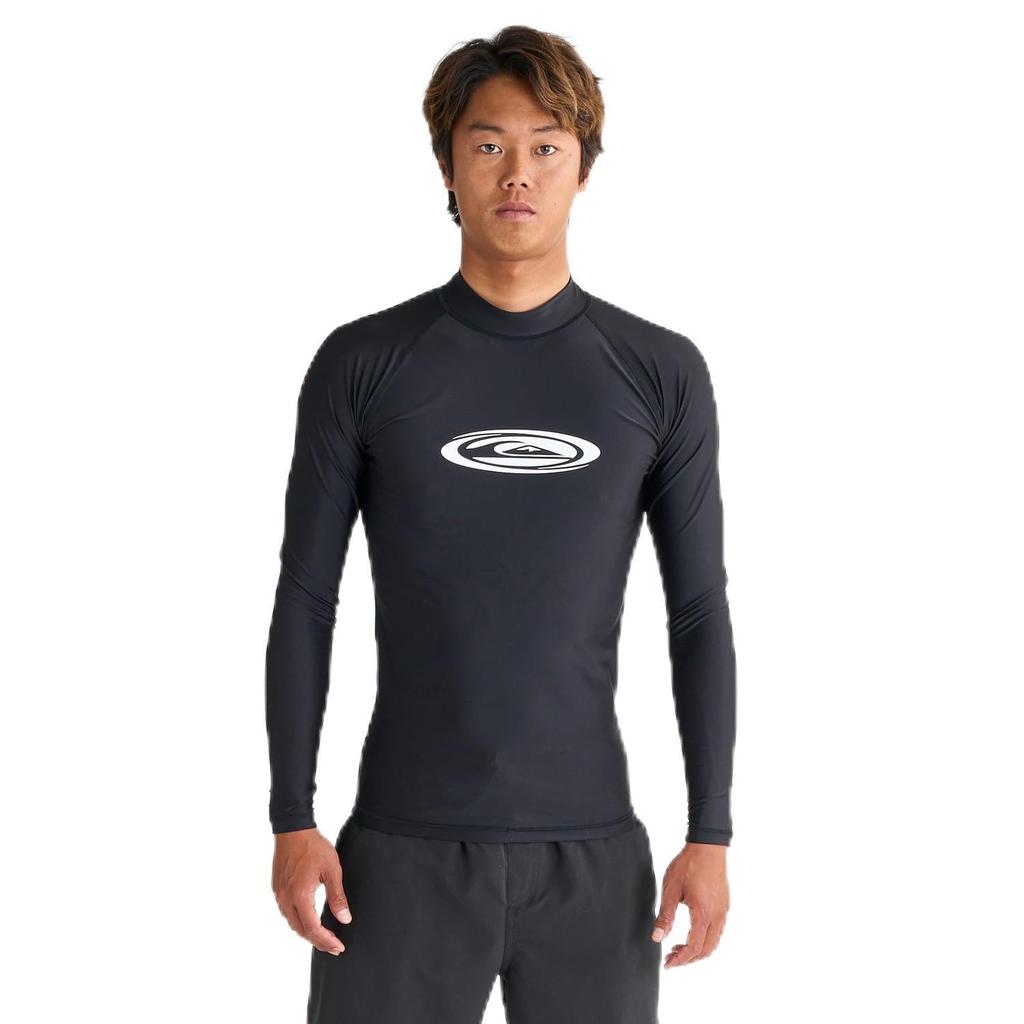 UPF50+ high-neck Saturn logo long-sleeve rash guard