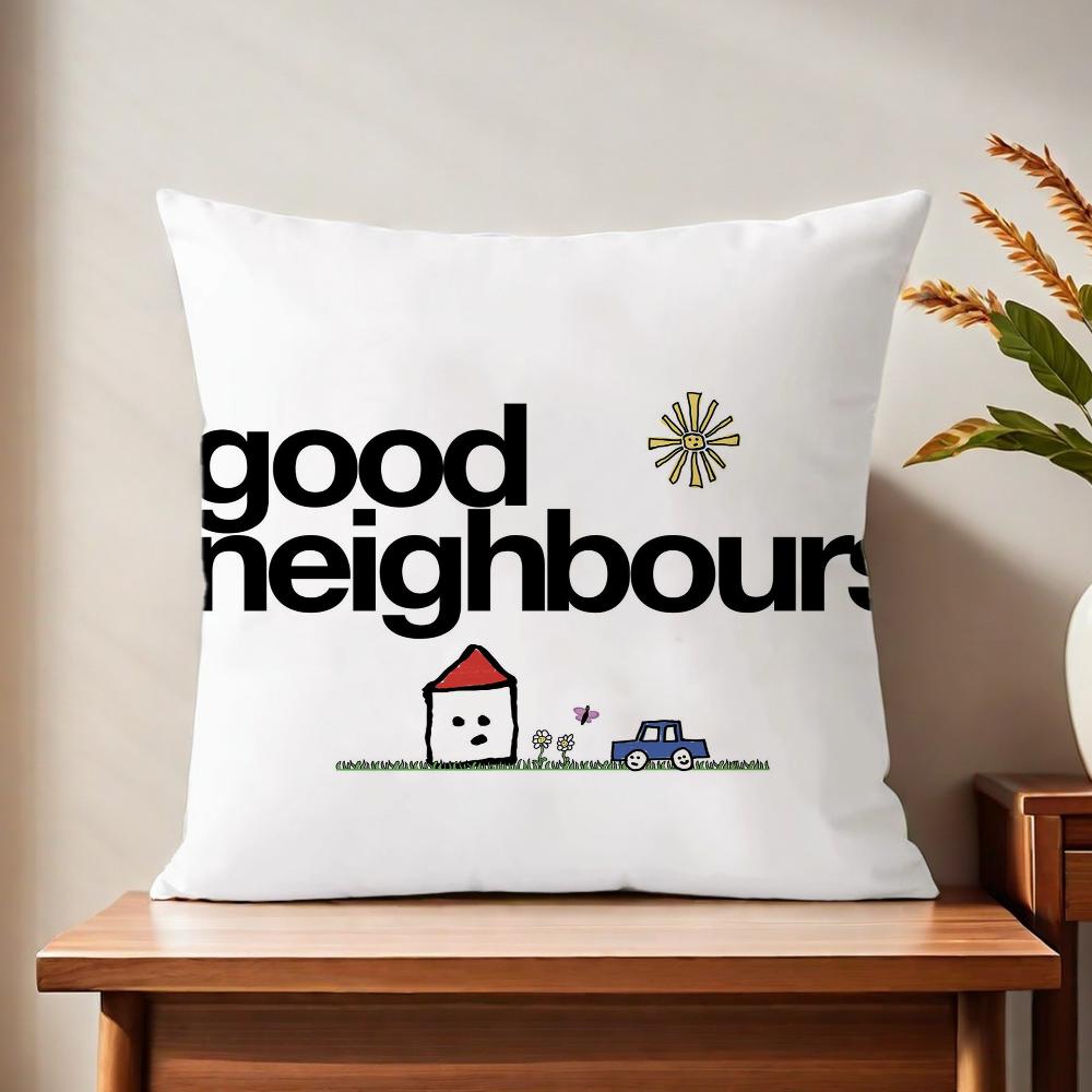 Good NNeighbours Cushion Cover For Pillow Printing Sofa Decoration Home Car Room Coffee Shop Office Nordic Simplicity