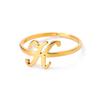 Stainless Steel Initial Letter Pendant Rings For Women Gold Color Trend A-Z Letter Finger Ring Aesthetic Wedding Jewelry Bijoux