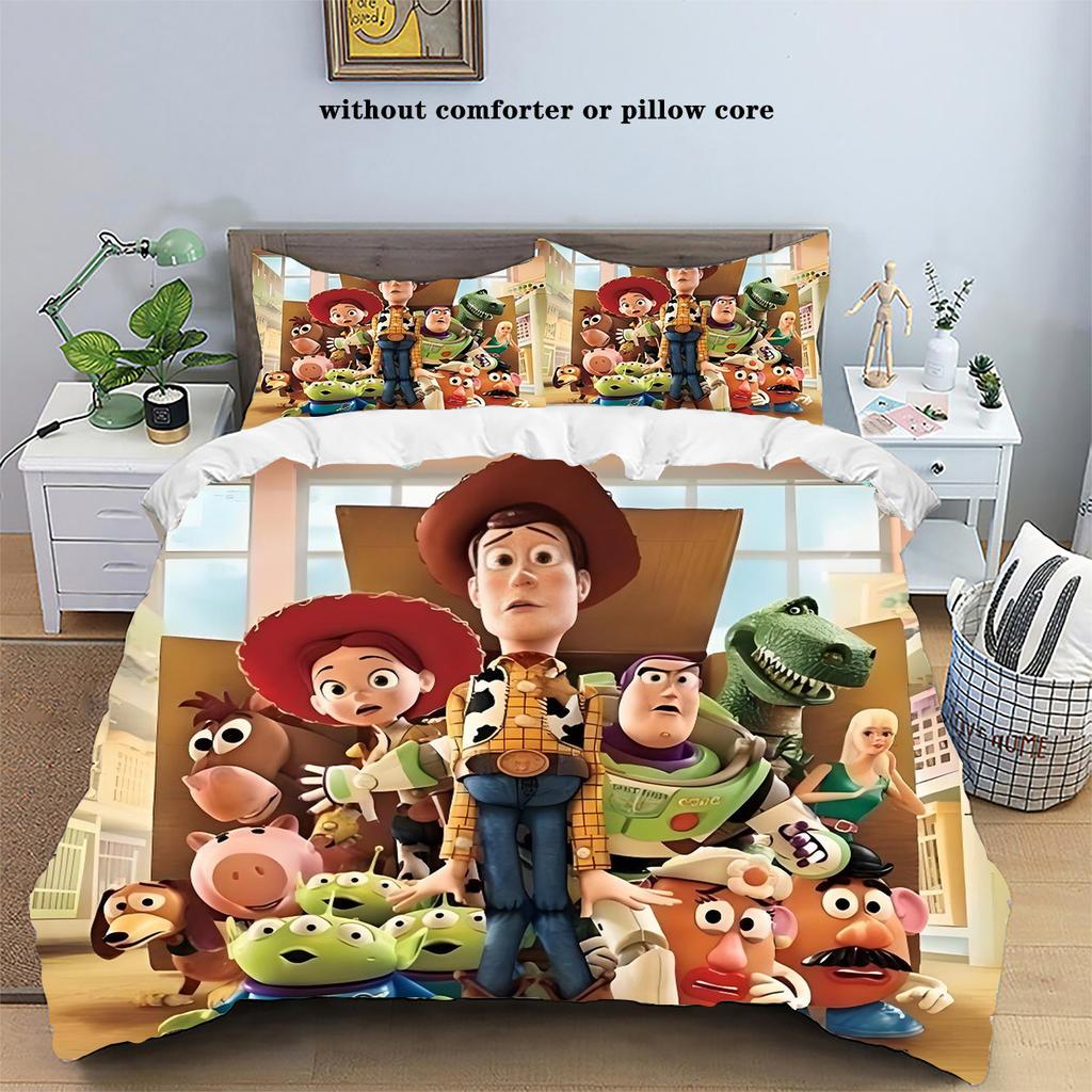 New Design Toy Story Bedding Sets Buzz Lightyear Woody Comforter Cover Bed Cover Duvet Cover Pillow Case 2-3 Pieces Sets