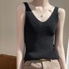 Damen Cashmere Rippstrick Camisole Herbst/Winter 2024 - Weich, Hautfreundlich, Figurbetont, Vielseitiges Basic Layer Top