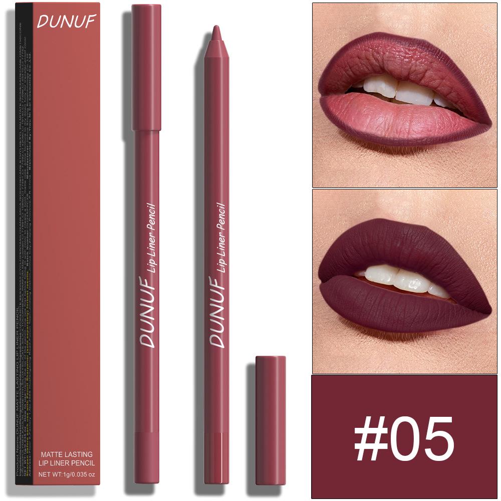 DUNUF 24-Color Waterproof Long-lasting Foam Lip Liner Set
