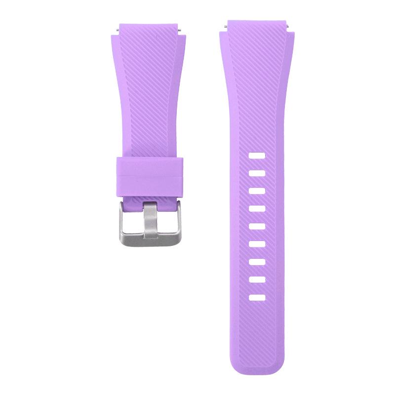 Samsung S3 Twill Silicone Watch Band 20/22mm Quick Release, Monochrome Silicone Strap, Compatible with Huawei