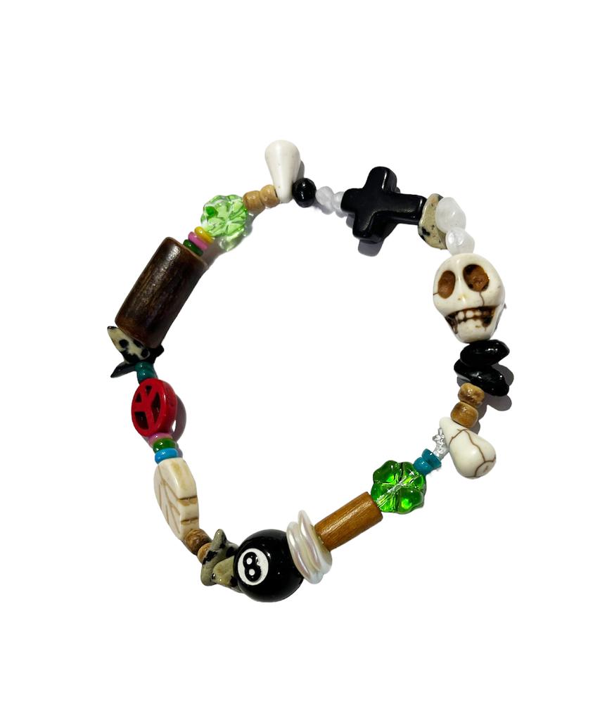 Sk8Er Rock Multi Bead Gemstone Bracelet 005