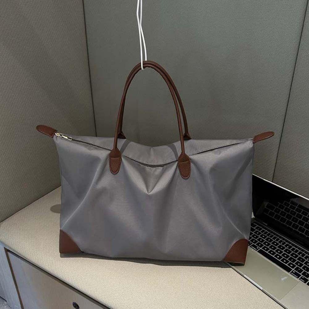 Solid Color Oxford Tote Bag Waterproof Simple Underarm Bag Fashion Nylon Shoulder Bag  Streetwear