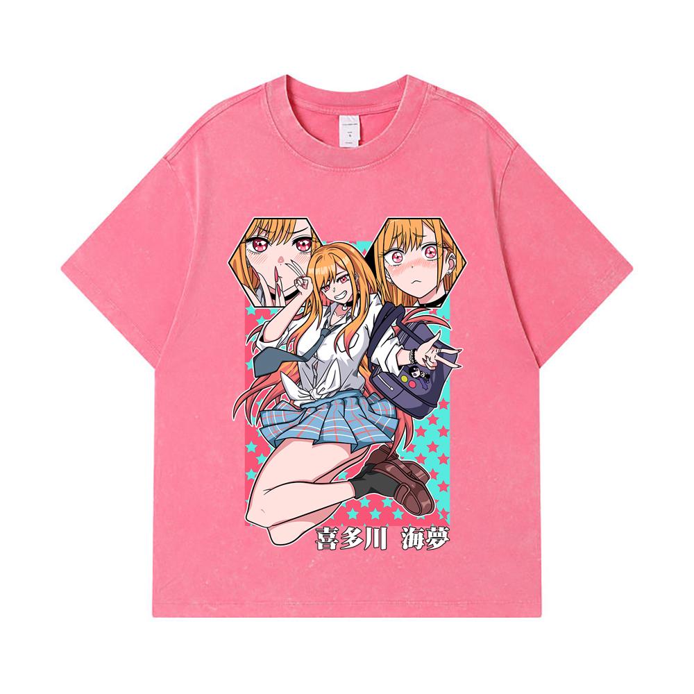 275 GSM Washed T-shirts 100% Cotton My Dress-Up Darling V3 Marin Print Unisex Heavy Cotton T Shirt