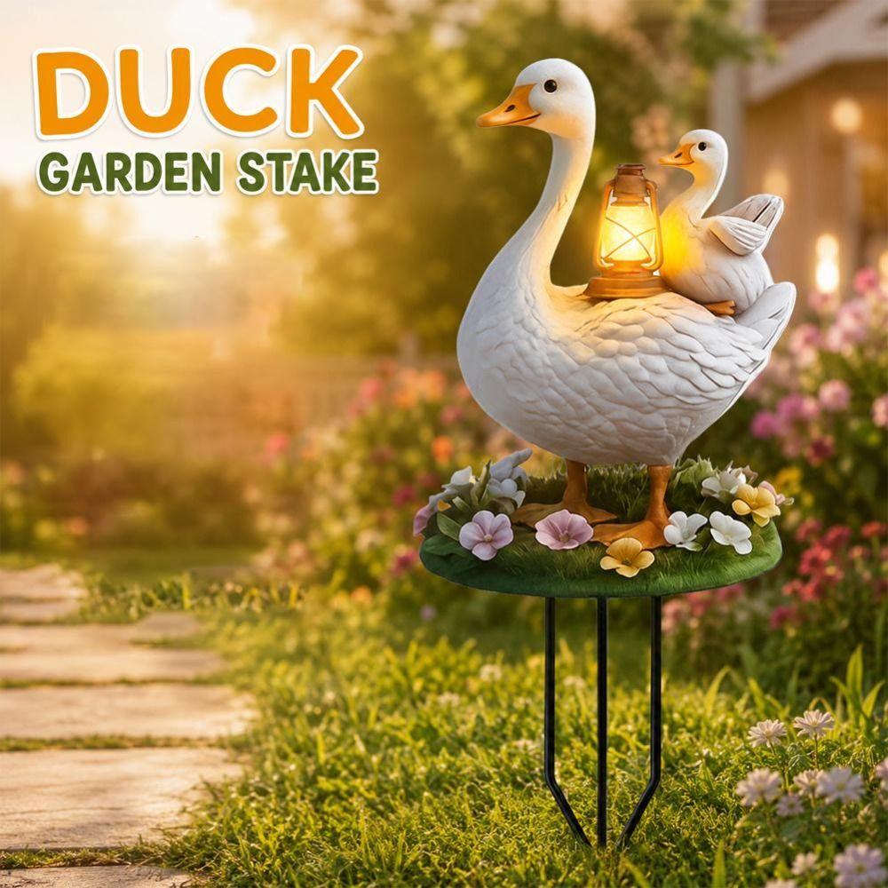 Acrylic Duck Yard Sign Lantern Pattern Ground Stake New Goose Garden Stake Animal Yard Decor
