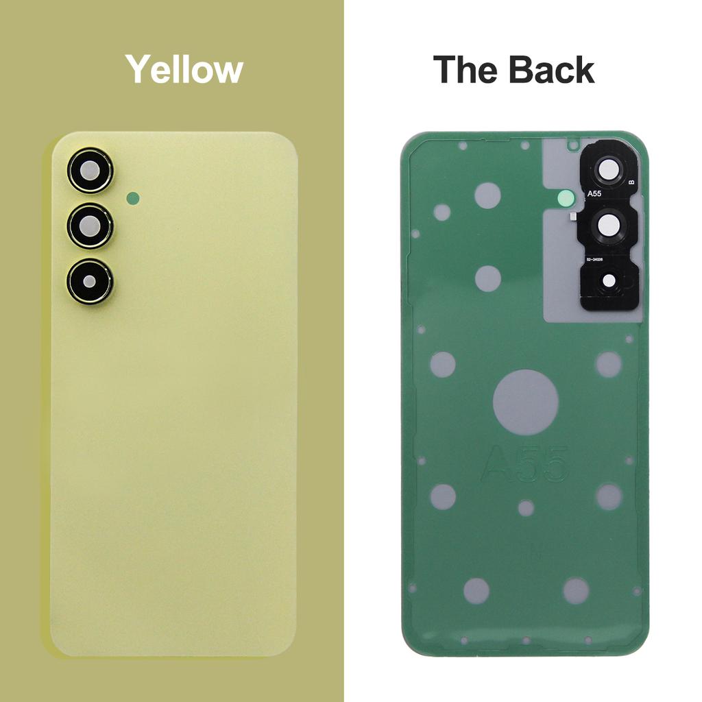 Pro Samsung A55 A55 5G A556B Zadní sklo Kryt baterie Zadní panel krytu dveří Náhradní díly s rámečkem objektivu fotoaparátu