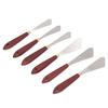 6Pcs Palette Knife Stainless Steel Blade Wooden Handle Widely Used Painting Knife Set for Painting Mixing