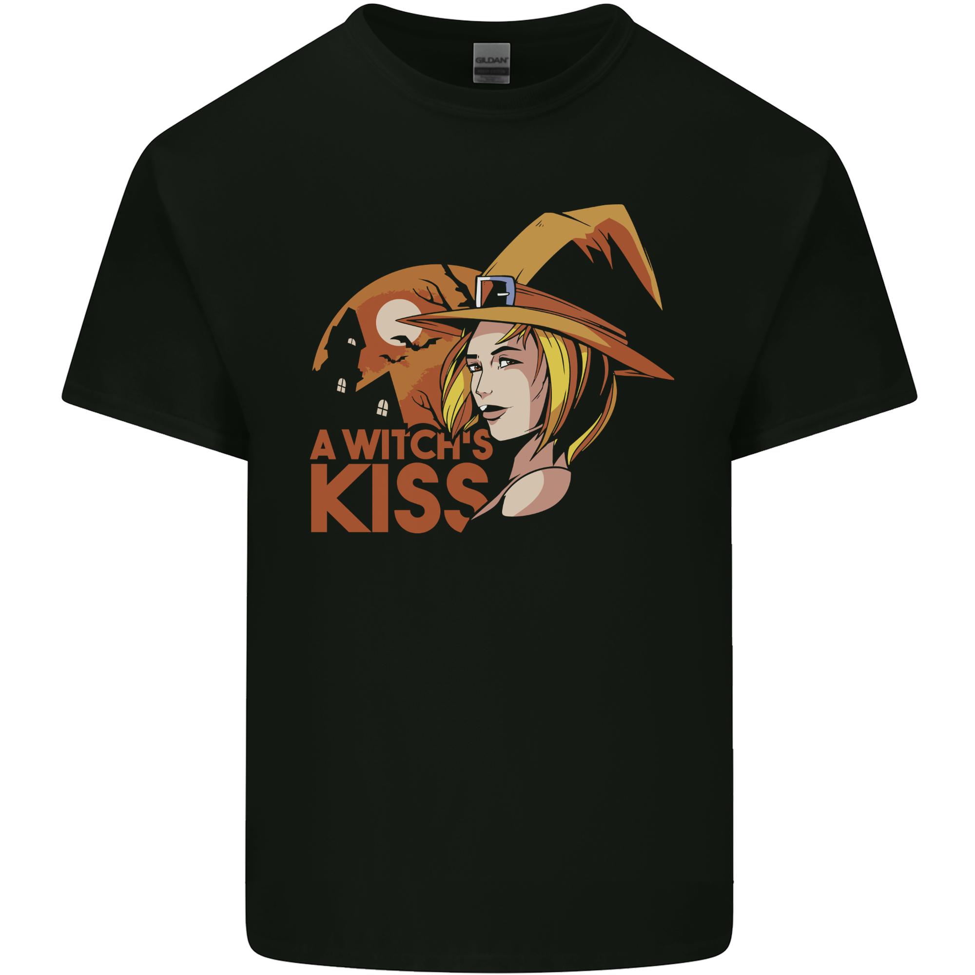 A Witch Kiss Halloween Unisexs Light Cotton TShirt S
