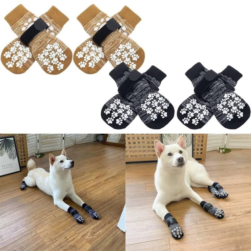 Cozy Durable Cotton Pet Socks For Dogs And Cats Stylish Non Slip Design Available In Multiple Colors