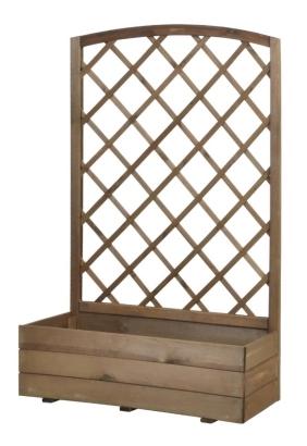 Holz-Gartenkübel mit Rankgitter 40 x 90 x 140 cm