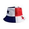 Panama flag red white and blue color matching star bucket hat men's and women's summer sun protection sun hat outdoor hat