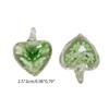 Glass Heart Charm 25x20mm Small Love Heart Shape Pendants for Women DIY Love Jewelry Necklaces Making Findings 6-Color