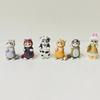 AAGWW Gachapon Set of 6 Moe Decorative Figures, Cute Cat Figurines, Mini Charms, Gifts for Kids and Cat Lovers, Animal Costume Series 3