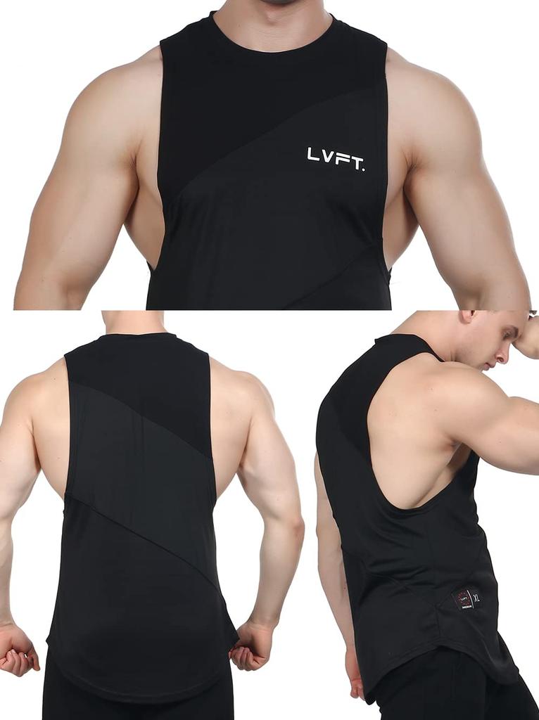 PUMPSTARR Ärmelloses Tanktop für Herren für Training, Muskeltraining, Bodybuilding und Physique (SCHWARZ, XL)