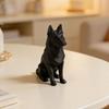 3D Printed Geometric Shepherd Dog Ornament, Minimalist Dog Sculpture for Nordic Light Luxury Home Decor, Entry Desk TV Cabinet Accent Gift