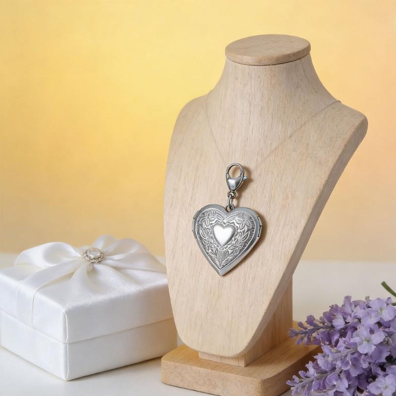 Stainless Steel Locket Shaped Pendant Jewelry Accessories For Everyday Wear Couples Anniversary Present