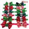 50/100pcs Christmas Dogs Pet Bow Tie Necktie Cute Christmas Tree Pets Dog Necktie for Small Dog Bow Ties Pet Product Dog Bows