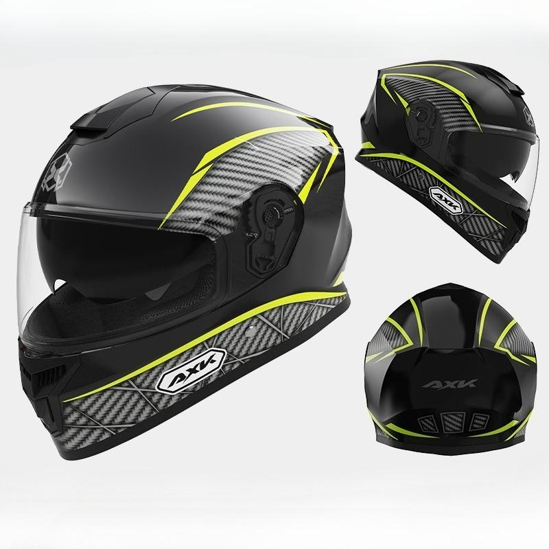 Motorcycle Helmet Men's Warm Winter Locomotive Double Lens Electric Vehicle Women's Cycling Four Seasons Full Helmet