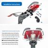 Aluminum Alloy Bracket for Wahoo & Garmin Taillight with Plastic Dial