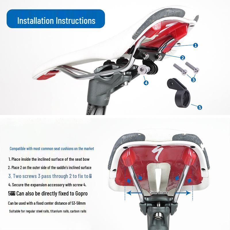 Aluminum Alloy Bracket for Wahoo & Garmin Taillight with Plastic Dial