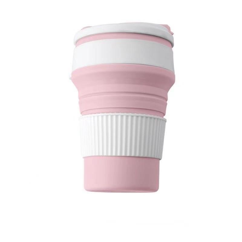 Tazza pieghevole in silicone portatile per campeggio, viaggi, ufficio e collutorio