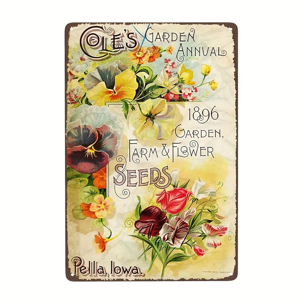 Floral Nature Plants Metal Tin Retro Sign For Kitchen Garden Home Bars Restaurants Cafes and Pubs Art Poster for Wall Dec