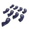 9pcs Golf Club Cover PU Leather Stylish Portable Golf Head Cover for Iron Drive Clubs Dark Blue
