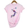 Women Clothes Watercolor Volleyball Girl Graphic Print T Shirt Femme Korean Style T Shirt Female