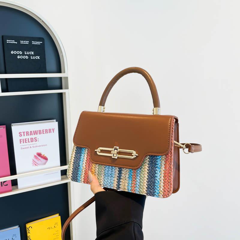 High-end Fashion Woven Straw Niche Bag Style New Versatile Shoulder Bag Texture Portable Messenger Bag