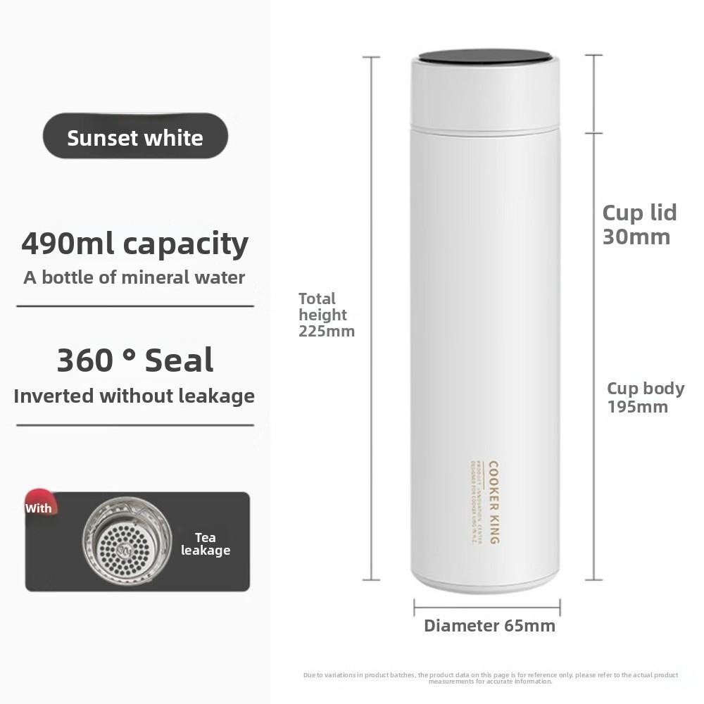 COOKER KING 490ml Thermos Cup 316 Food Grade Stainless Steel Water Bottle Easy To Clean Long Lasting Insulation Outdoor Kettle