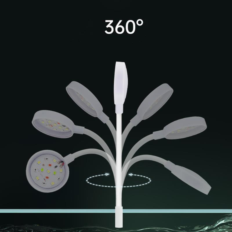 55KF Rotatable Led Aquarium Lights Clean Water Grow Aquarium Landscape Clip On Lamps