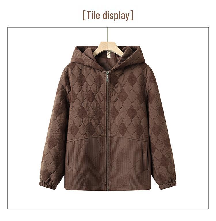 Women's Hooded Trench Coat - Spring/Autumn, Fashionable Loose Fit for Middle-aged and Elderly Moms