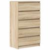 vidaXL Drawer Cabinet Sonoma Oak 60x36x103 Cm Wood-based Panel